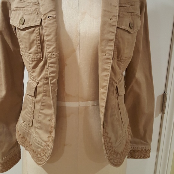 Lucky Brand Cotton button up Embroidered Jacket Women’s Size S - Picture 3 of 8